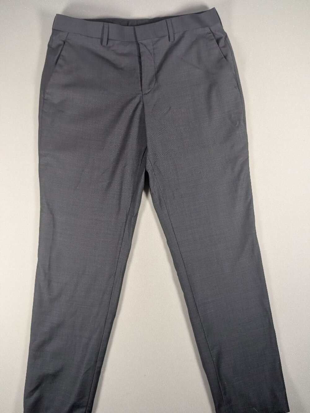 Men's Express Dress Pants 30x30 Slim Stretch+ Wrinkle Resistant Dark Gray